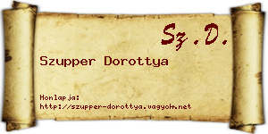 Szupper Dorottya névjegykártya